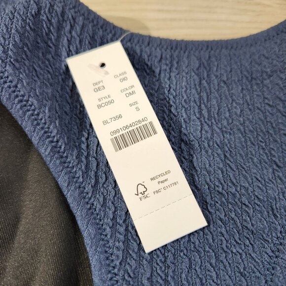 J. Crew Teal Textured Curved Waist Cheeky Bikini Bottom New With Tags Women's S - Picture 7 of 15